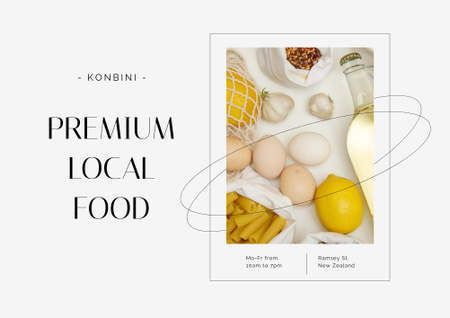 Premium Local Food Ad Poster B2 Horizontal Tasarım Şablonu