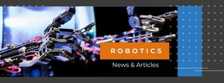 Modern robotics prosthetic technology Facebook cover tervezősablon
