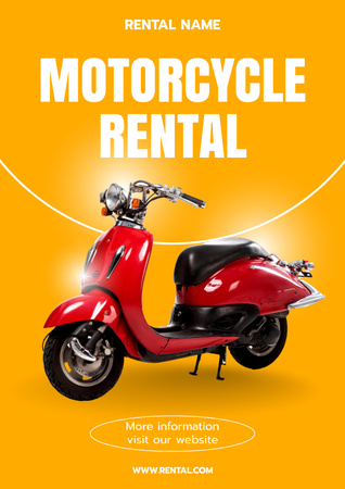 Scooter Rental Services Poster Design Template