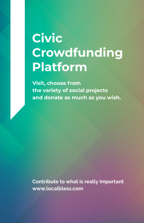 Crowdfunding Platform geometriai mintával Invitation 5.5x8.5in tervezősablon