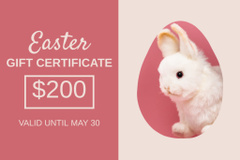 Easter Promotion with Easter Rabbit in Egg Shape Frame