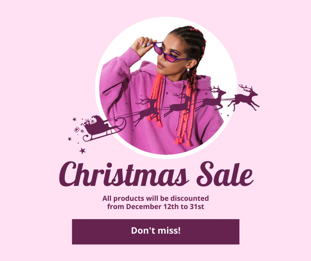 Christmas Discount Offer Facebook Πρότυπο σχεδίασης