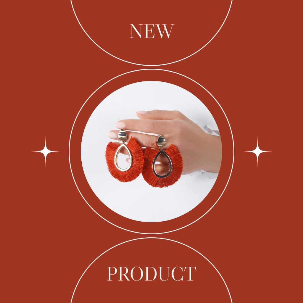 Designvorlage Luxury Earrings Sale Offer für Instagram