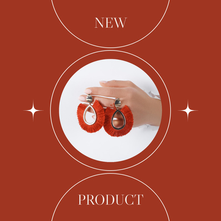 Designvorlage Angebot zum Verkauf von Luxus-Ohrringen für Instagram