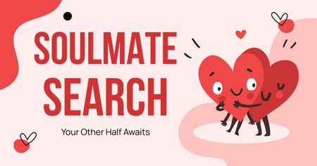 Finding Soulmate for Love Relationship Facebook AD Design Template