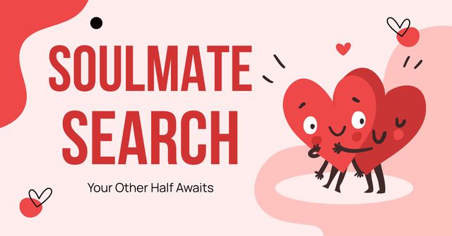 Finding Soulmate for Love Relationship Facebook AD Πρότυπο σχεδίασης