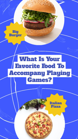 Favorite Food For Playing Games TikTok Video Design Template