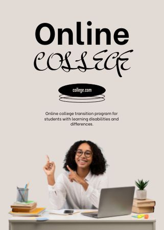 Template di design Online College Apply Announcement Flayer