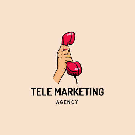 Telemarketing Agency Services Animated Logo Design Template