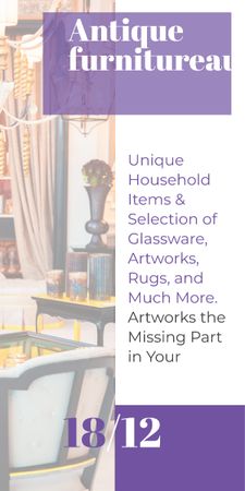 Modèle de visuel Antique Furniture Auction Vintage Wooden Pieces - Graphic