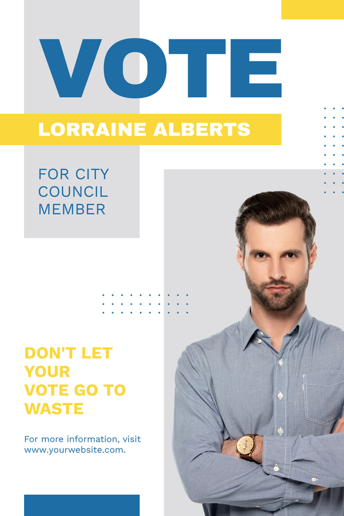 Vote in City Council Elections Pinterest Design Template