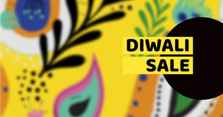 Designvorlage Diwali Sale Announcement on Bright Pattern für Facebook AD