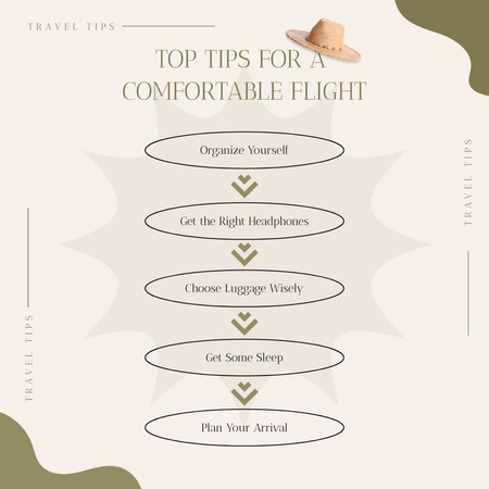Modèle de visuel  Flight Travel Tips - Instagram