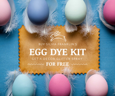 Egg dye kit sale for Easter Day Facebook Design Template