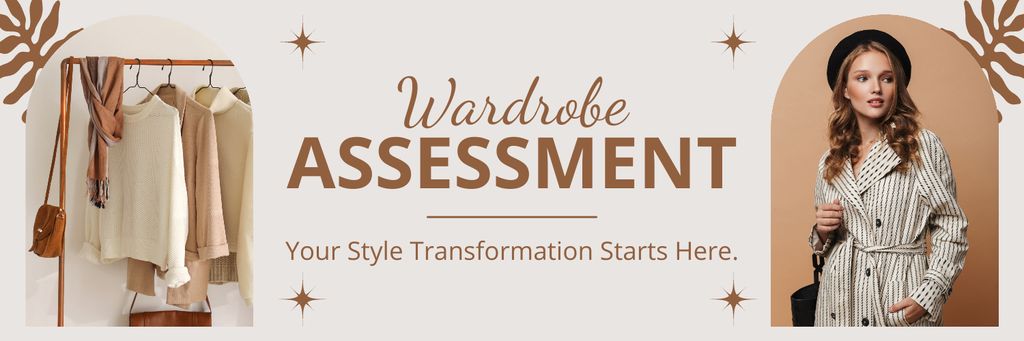 Designvorlage Wardrobe Assessment and Styling Consultation für Twitter