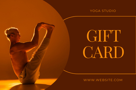 Designvorlage Geschenkkartenangebot für den Eintritt in das Yoga-Studio für Gift Certificate