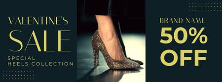 Valentine's Day Special Collection Heels Sale Facebook cover Design Template