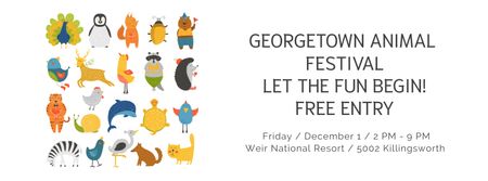 Plantilla de diseño de Georgetown Animal Festival Facebook cover 