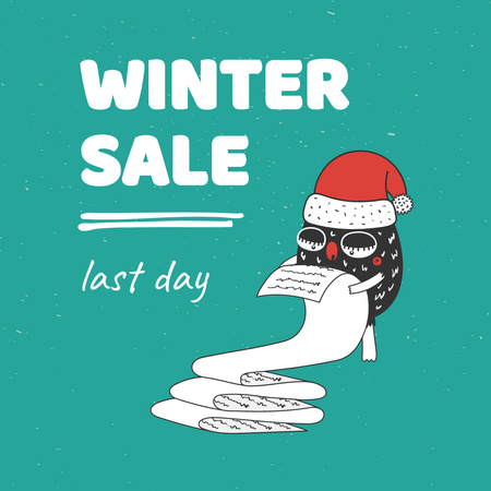 Cute Winter Sale Announcement Instagram tervezősablon