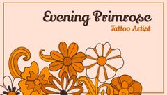 Tattoo Artist Service Offer with Flowers