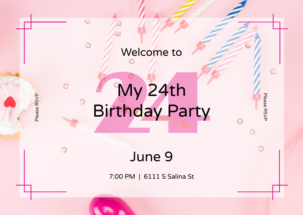 Birthday celebration Announcement Card – шаблон для дизайна