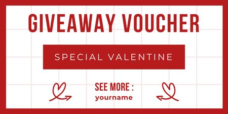 Giveway Voucher Offer for Valentine's Day Twitter Design Template