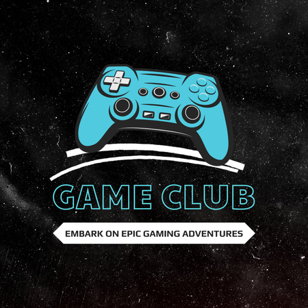 Platilla de diseño Adventurous Gamers Club Promotion With Controller Animated Logo