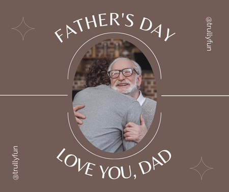 Happy Father's Day Greetings to Elderly Man Facebook Design Template