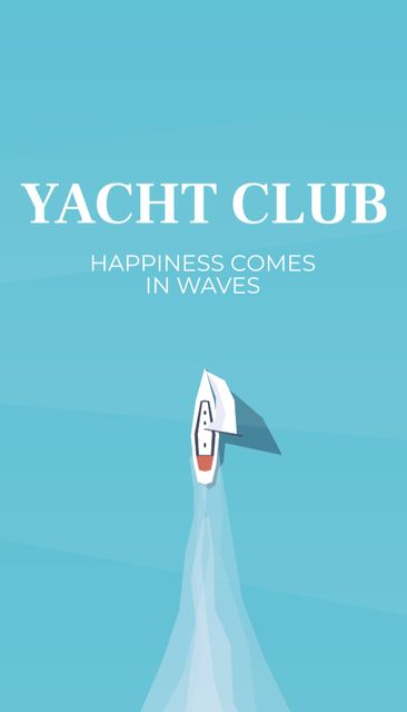 Platilla de diseño Emblem of Yacht Club Business Card US Vertical