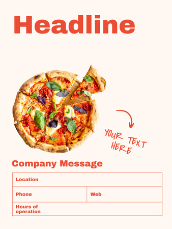 İlham Almak İçin Lezzetli Pizza Yemek Poster US Tasarım Şablonu