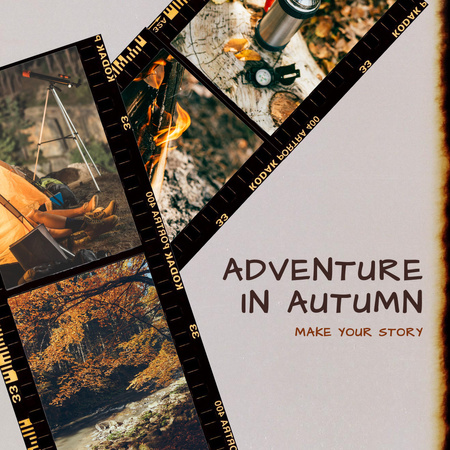 Designvorlage Autumn Adventure Inspiration für Instagram