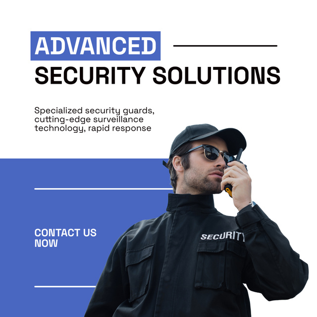 Plantilla de diseño de Advanced Security Companies Instagram 