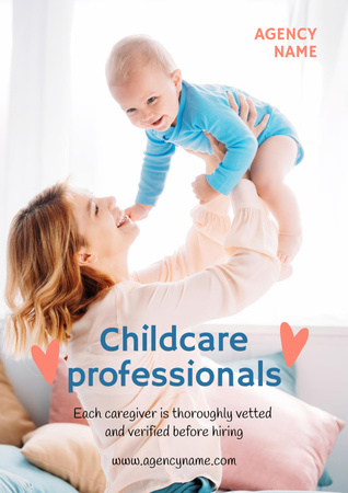 Professional Childcare Services Poster Design Template