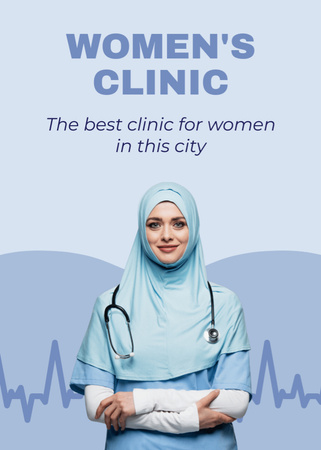 A legjobb női egészségügyi klinika hirdetése Flayer tervezősablon