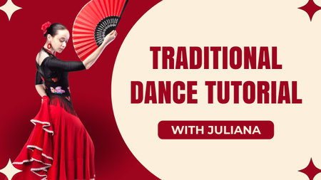 Plantilla de diseño de Anuncio de Tutorial de Danza Tradicional Youtube Thumbnail 