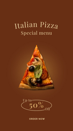 Italian Pizza Promo Instagram Story Design Template