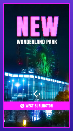 Modèle de visuel Annonce d'un nouveau parc d'attractions avec éclairage - TikTok Video