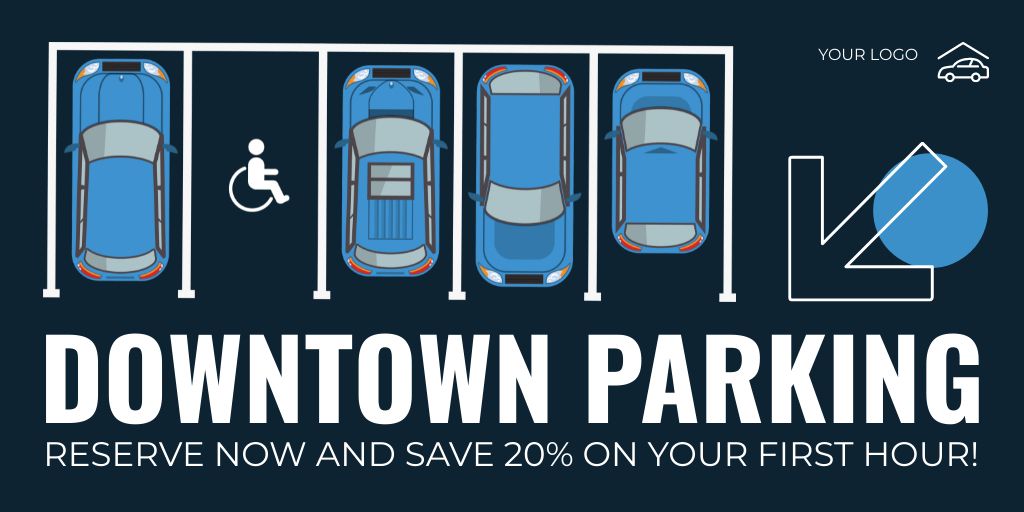 Szablon projektu Discount for Reserve Parking Spaces in Downtown Twitter