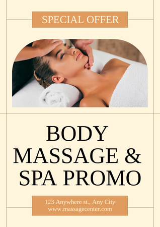 Modèle de visuel Special Offer for Body Massage - Poster