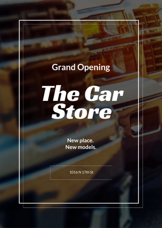 Car store grand opening announcement Flayer Modelo de Design
