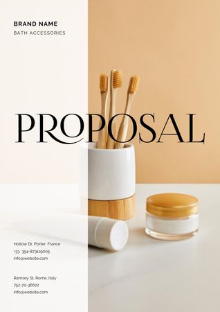 fürdőszobai kiegészítők eladó ajánlat Proposal tervezősablon