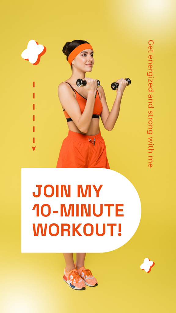 Template di design Quick Workout With Social Media Influencer Instagram Story