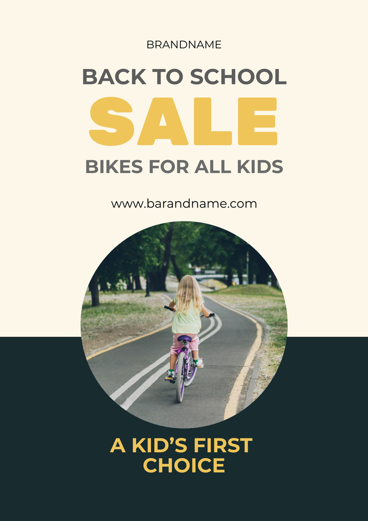 Designvorlage School Bicycle Sale für Poster