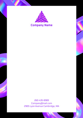 Empty Blank with Abstract Gradient Figures Letterhead Design Template