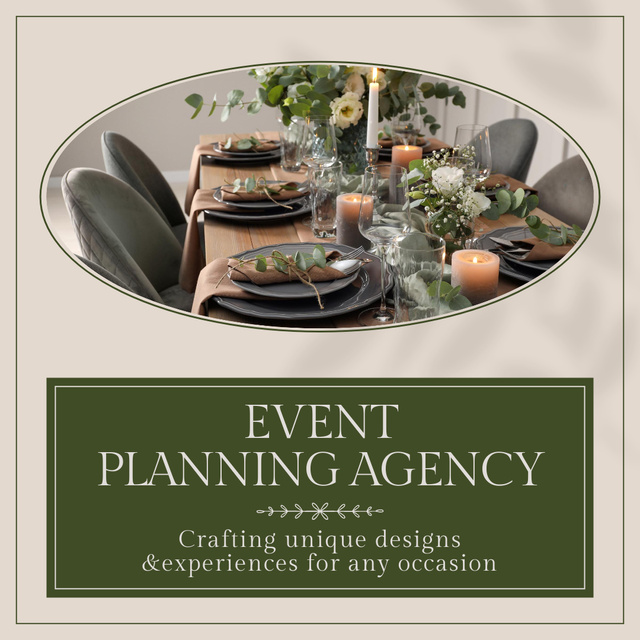 Event Planning with Exclusive Design Instagram tervezősablon