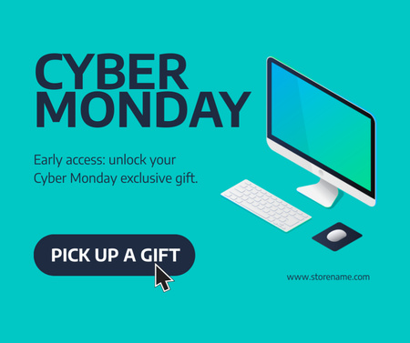 Exclusive Gift Offer on Cyber Monday Facebook Design Template