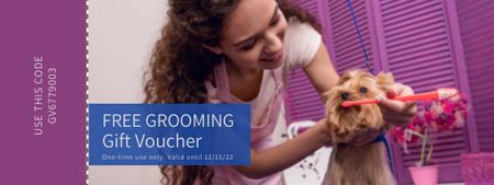 Free Grooming Gift Voucher Coupon – шаблон для дизайну