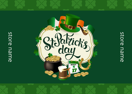 Platilla de diseño Holiday Wishes for St. Patrick's Day Card
