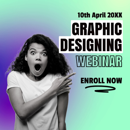 Hosting Webinar for Graphic Designers Instagram Design Template