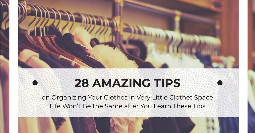 Designvorlage Tips for organizing clothes für Facebook AD